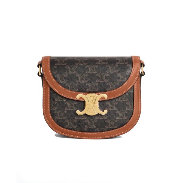 CELINE Triomphe Teen Besace Tan