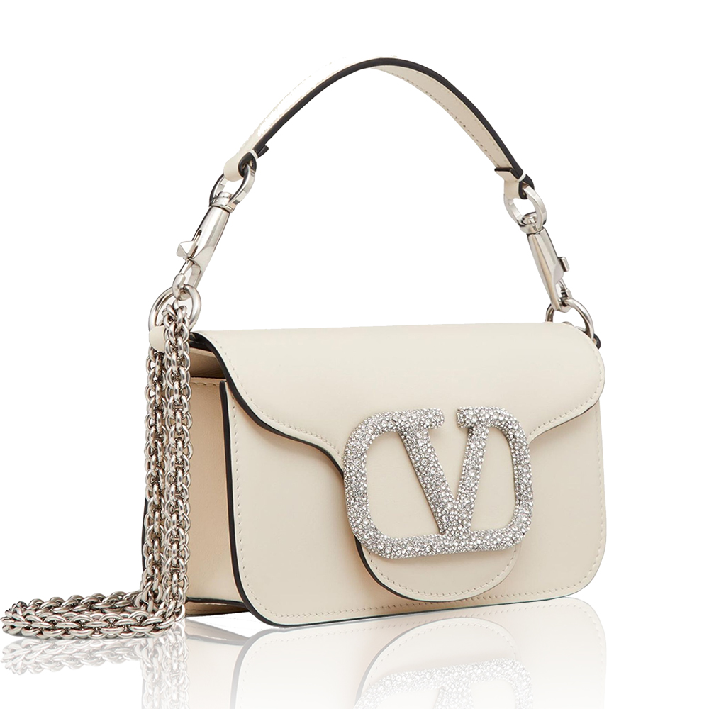 VALENTINO GARAVANI LOCò MICRO BAG WITH CHAIN AND JEWEL LOGO - Image 1