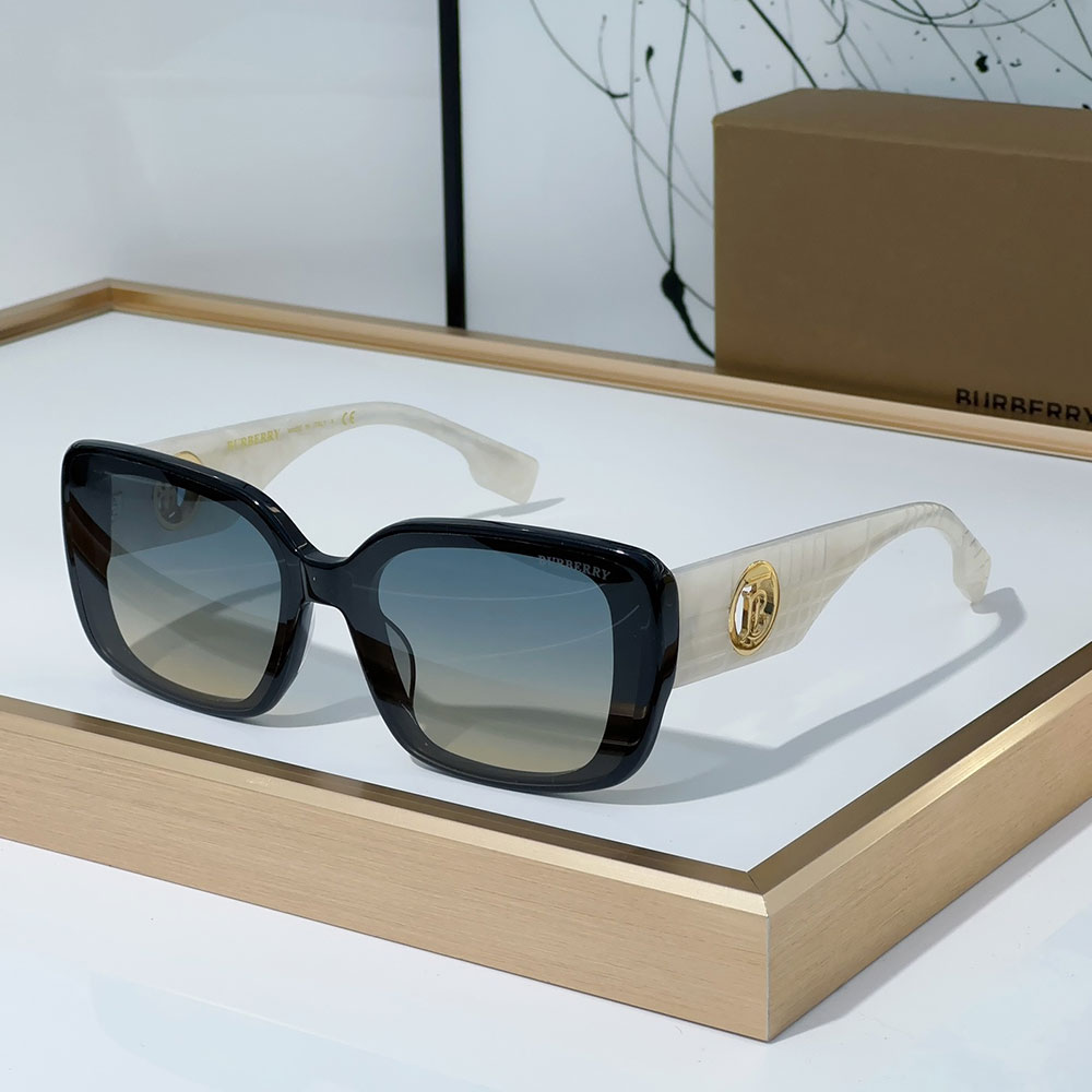 Buberry  Mirror leg Hollowed out Logo  Sunglasses Top quality - Image 4