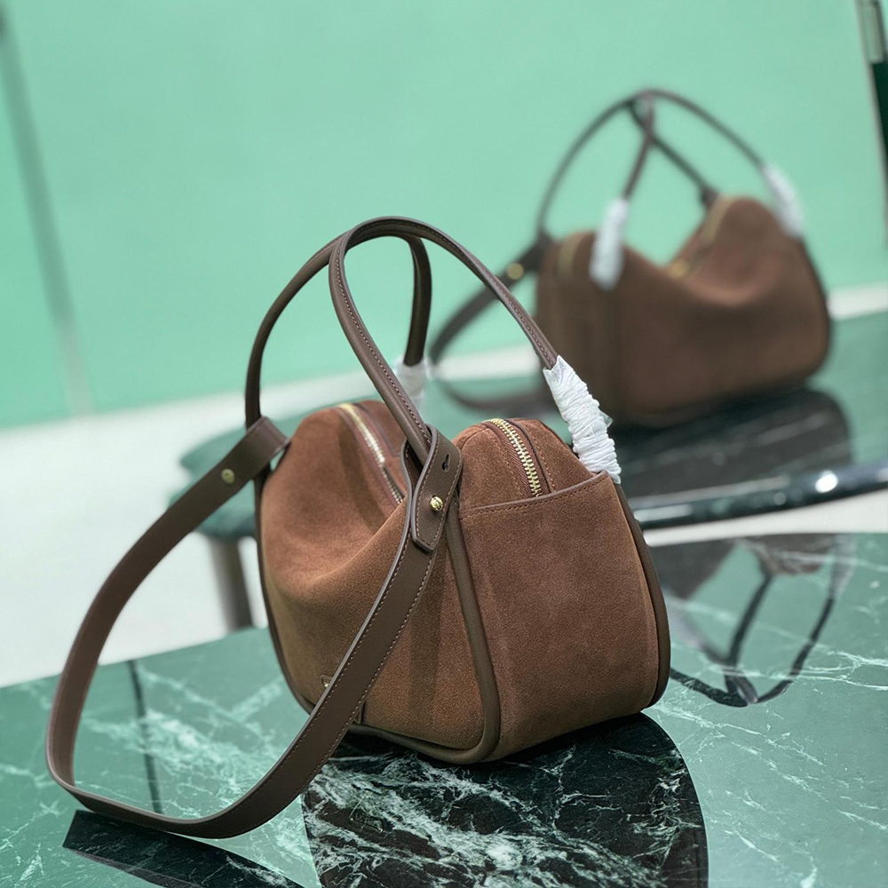 Prada Darling Suede Handbag 10A quality 1BE078 - Image 4