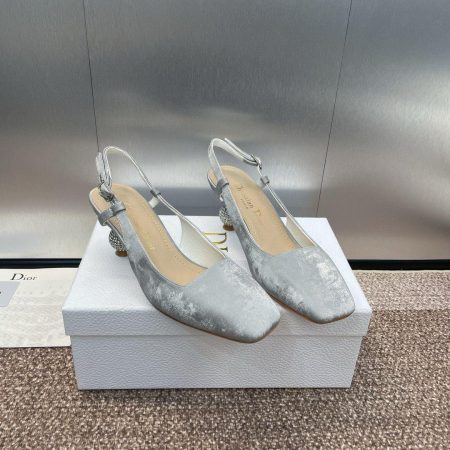 Dior Diamond Slide Heels - Image 4