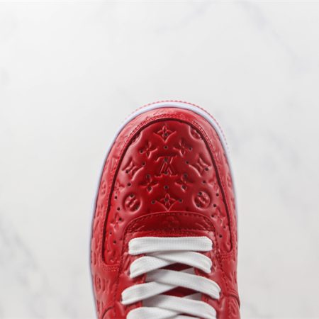 LV x Nike Air Force 1'07 LV8 Low Red/white/LV Monogram - Image 3