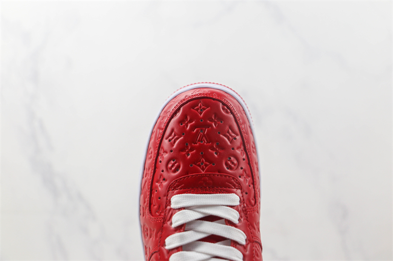 LV x Nike Air Force 1'07 LV8 Low Red/white/LV Monogram - Image 3
