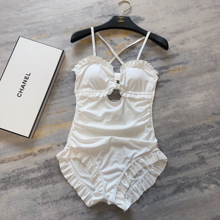 Chanel Suspender One-piece Swimsuit Swimwear - Image 2