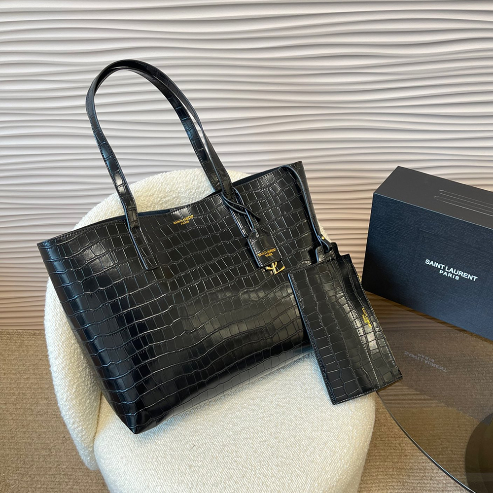 Saint Laurent YSL Tote Leather Handbag Shoulder Bag - Image 1