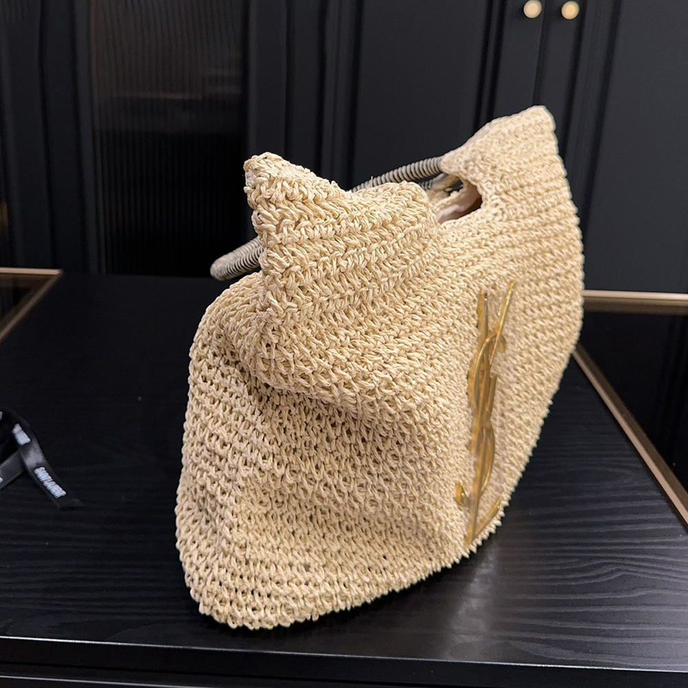 Saint Laurent YSL  Straw Hand Shoulder Bag - Image 2