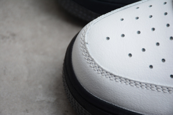 Nike Air Force 1 Low White Dark Grey Black Shoes 553689-609 - Image 8