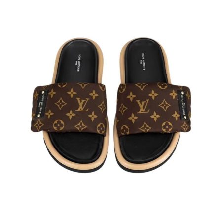 LV Pool Pillow Fabric Flat Slide  Sandals - Image 2