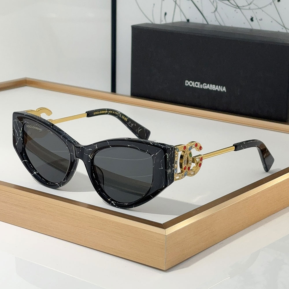 DOLCE & GABBAN DG Large Logo With Metal Mirror legs Sunglasses Top quality - Image 1