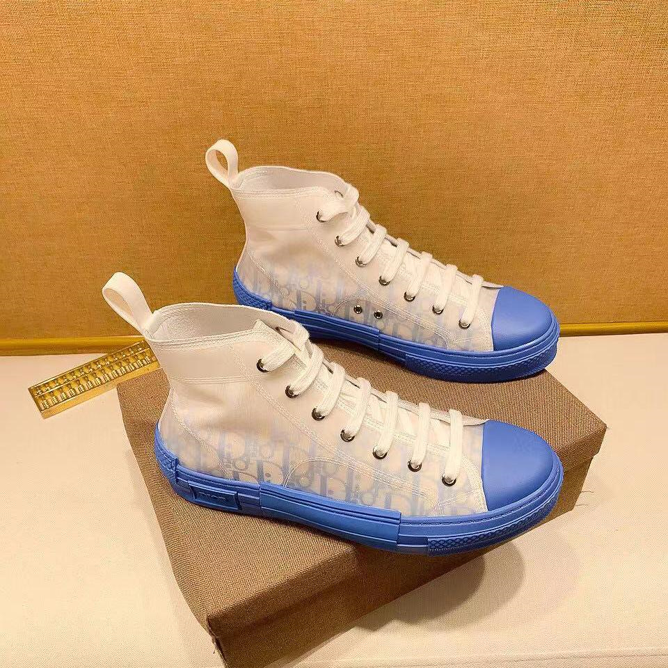 Dior B23 Low Top Logo Oblique Gradient Blue Canvas - Image 2