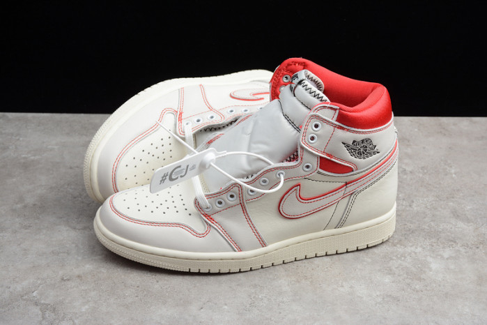 Air Jordan 1 Phantom Sail University Red 555088-160 - Image 9