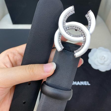 Chanel Belt With Double C Buckle Black Women Belt 30MM - Image 2