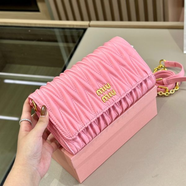 MIU MIU Matelasse Leather Shoulder Bag Crossbody Bag