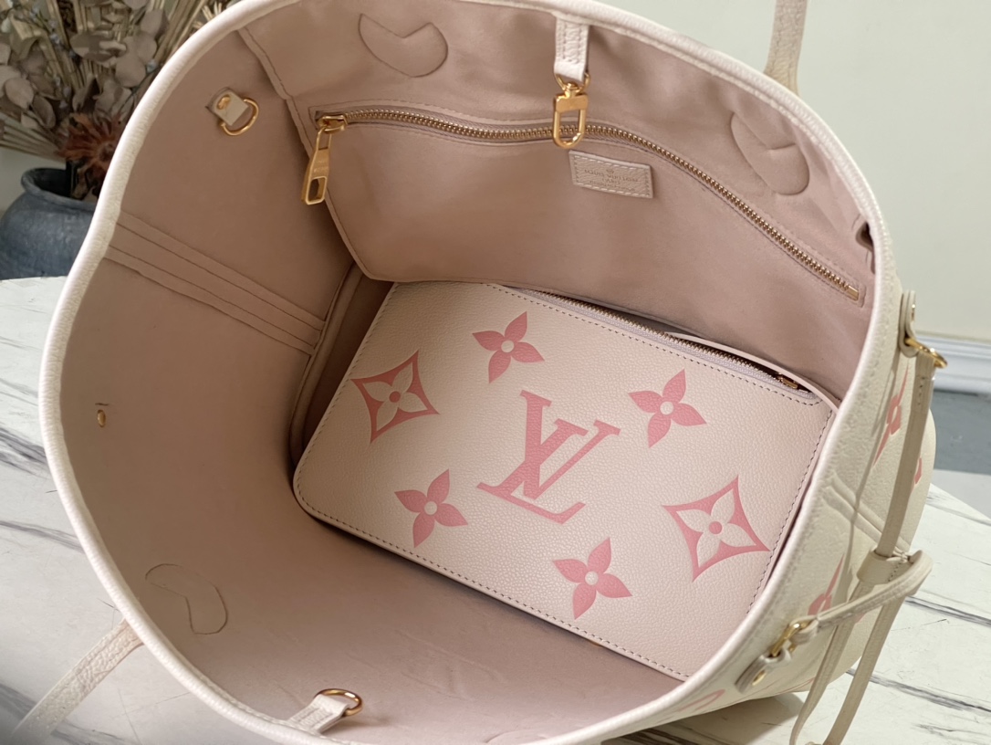 LV Neverfull MM Pink Bag - Image 2