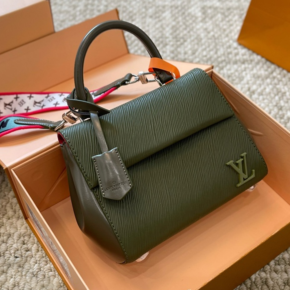 LV  Cluny Grained Leather Shoulder Handbag - Image 9