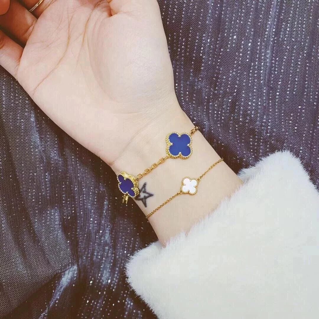 Van Cleef&Arpels VCA alhambra Bracelet Blue agate - Image 7