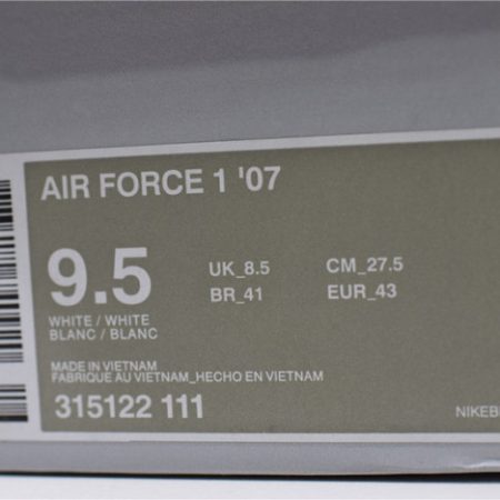 Nike Air Force 1 07 All Triple White Classic Shoes Sneakers AF1 315122-111315122-111/CW2288-111 - Image 6