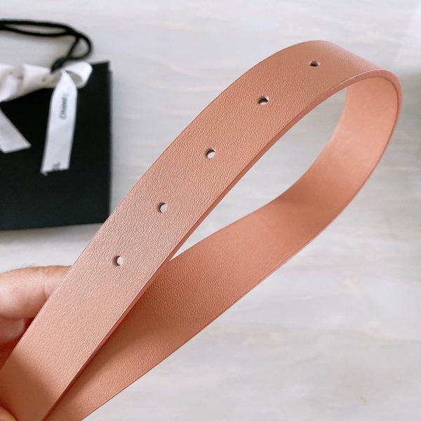 Chanel Belt With Ribbon Buckle Dust Pink Women Belt 30MM