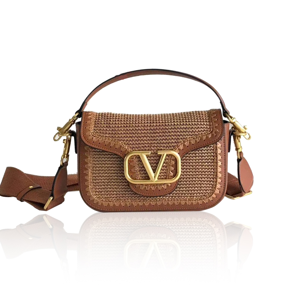 Valentino Garavanialltimewoven leather shoulder bag - Image 1