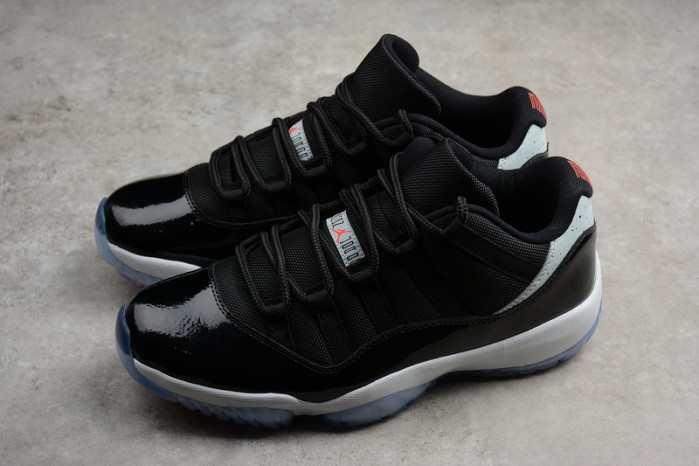 AIR JORDAN 11 RETRO LOW "INFRARED 23" black mens 528895-023 - Image 13