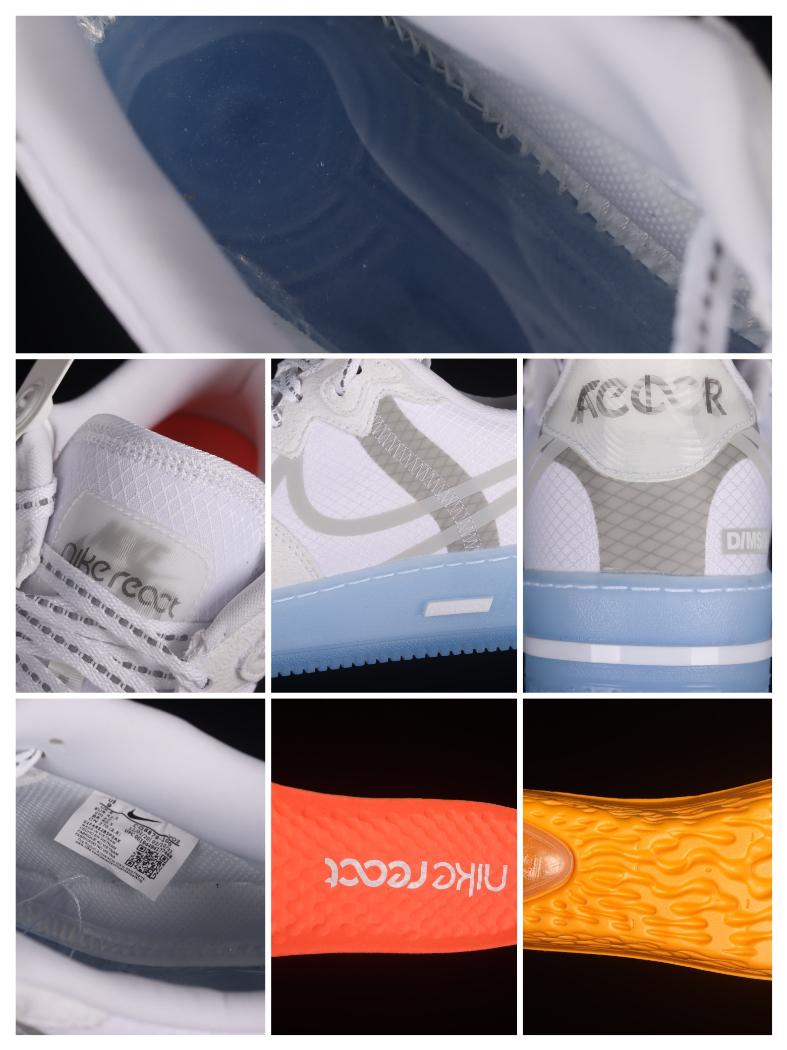Nike Air Force 1 React White Light Bone CQ8879-100 - Image 9