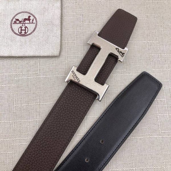 Hermes H Belt Buckle & Reversible Black For Women, Women Belt 380MM