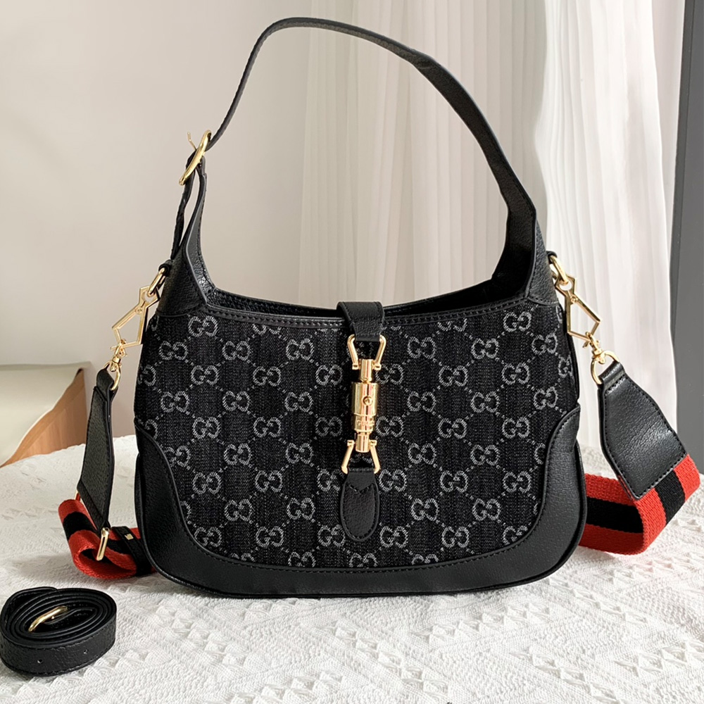 Gucci Jackie 1961 Canvas & Leather Shoulder Bags - Image 14