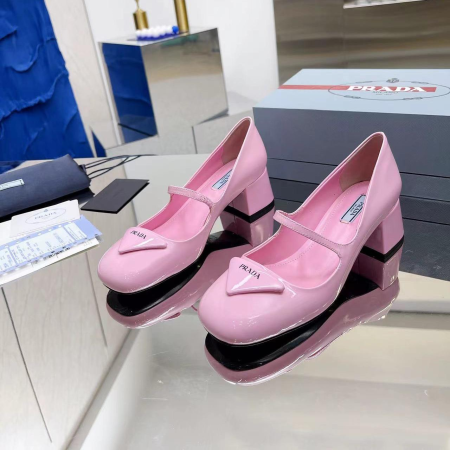 Prada  Patent Leather Medium Low 4.5CM Sandals Slide - Image 6