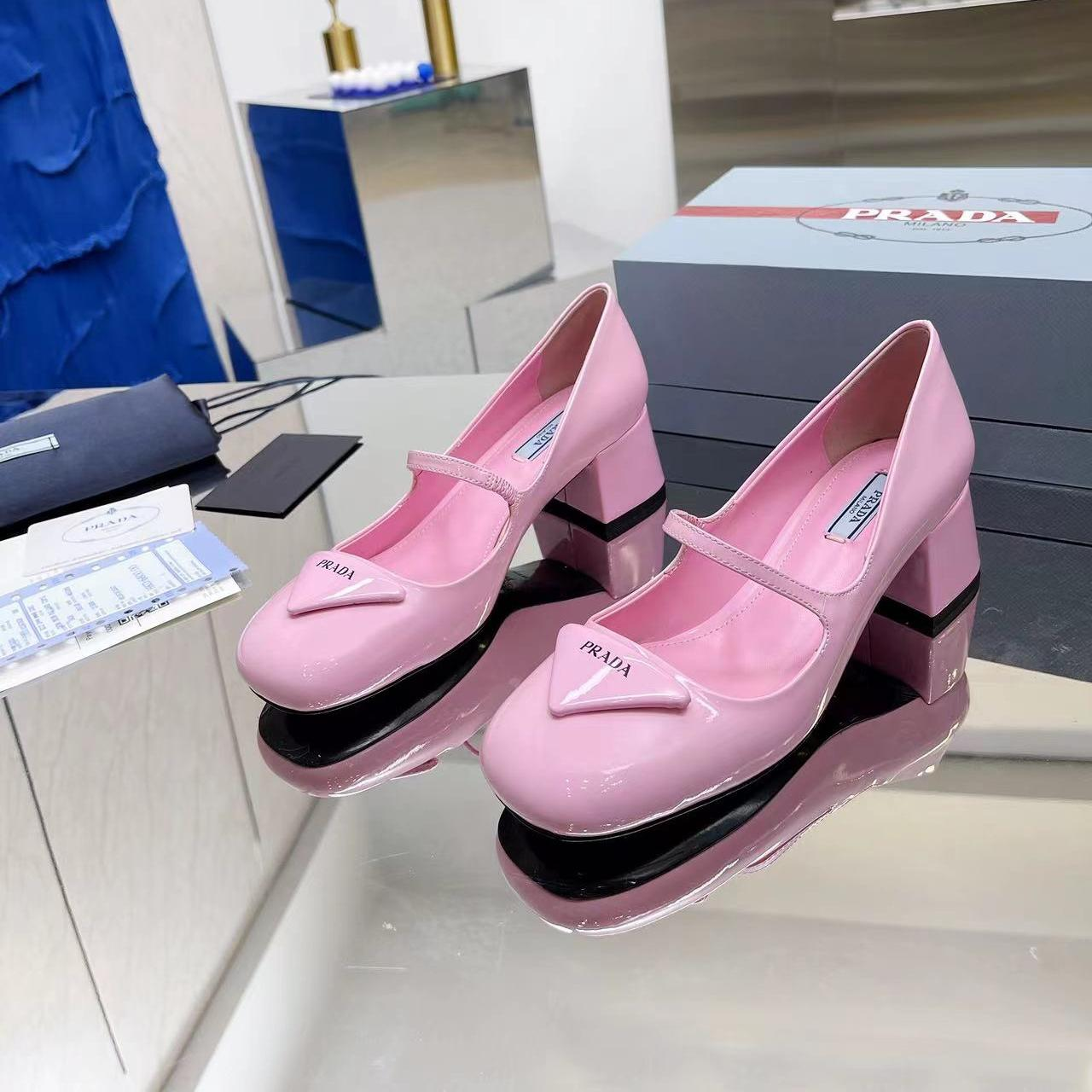 Prada  Patent Leather Medium Low 4.5CM Sandals Slide - Image 6