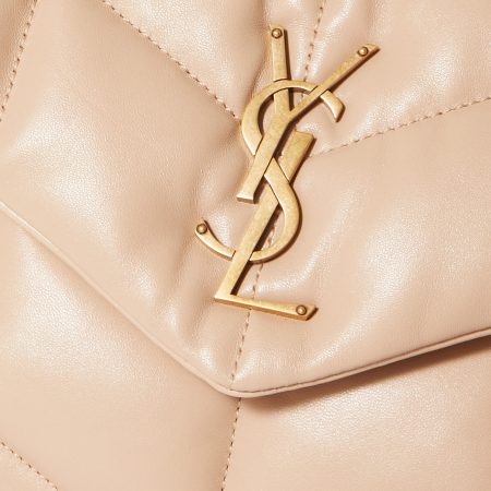 SAINT LAURENT Loulou Puffer small quilted leather shoulder bag beige - Image 2