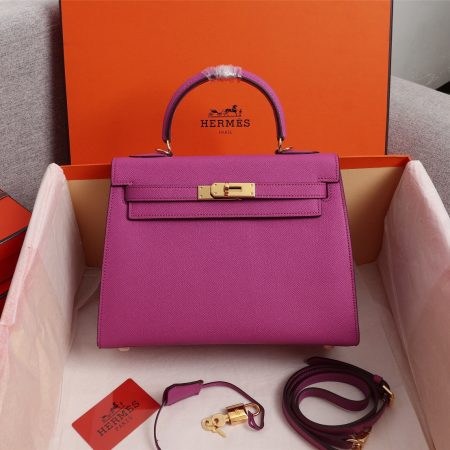 Hermes Kelly Gold Buckle Bag-Epsom - Image 4