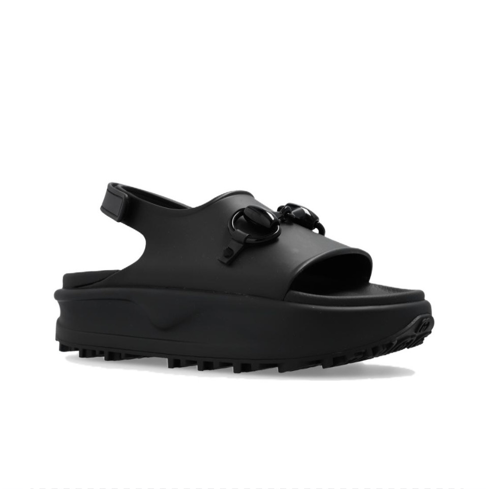 Gucci Shoes Rubber Thick-Soled Hook And Loop Fsteners Slide Sandal - Image 1