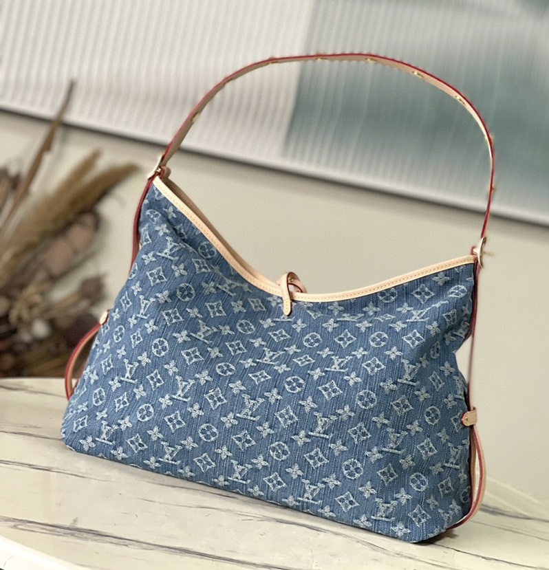 LV CARRYALL Denim Bag - Image 4