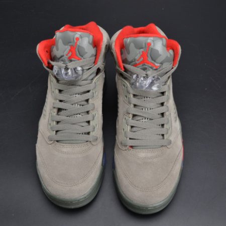 Bape x Air Jordan 5 Trophy RoomCamo university red mens 136027-051 - Image 10