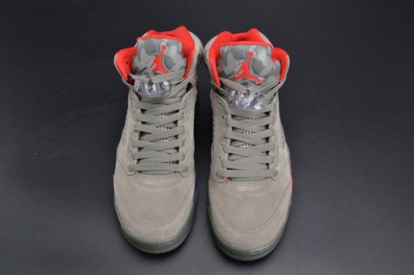 Bape x Air Jordan 5 Trophy RoomCamo university red mens 136027-051