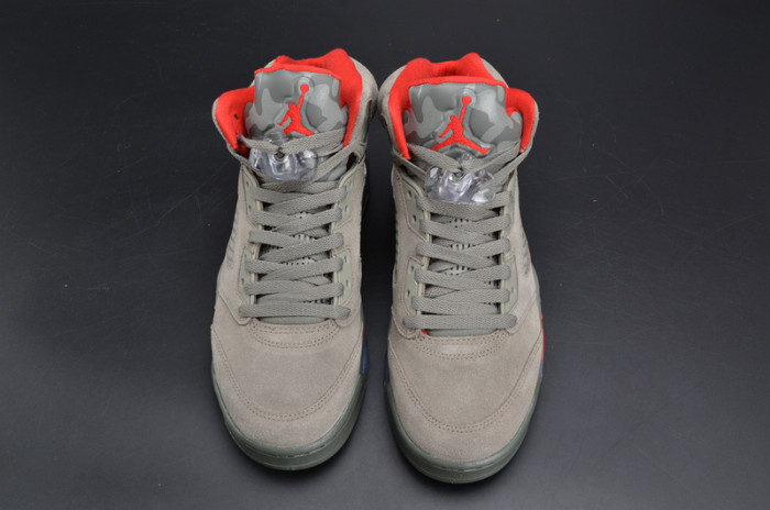 Bape x Air Jordan 5 Trophy RoomCamo university red mens 136027-051 - Image 10