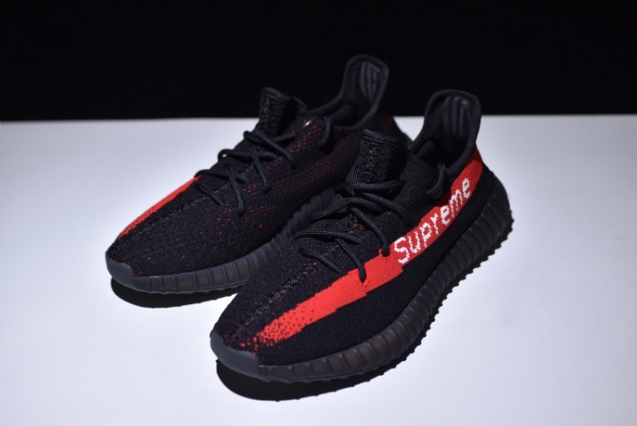 Yeezy Supreme Boost 350 V2 BLACK AND RED - Image 7