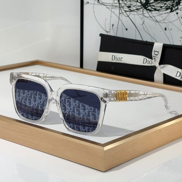 Dior Mirror Leg Stereoscopic Logo sunglasses Top quality