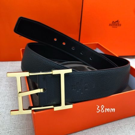 Hermes H Belt Buckle & Reversible Black For Women, Women Belt 380MM - Image 6