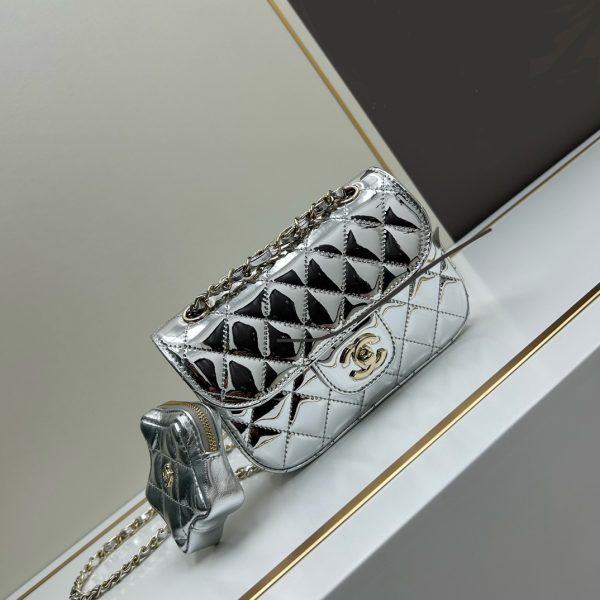 Chanel Mirrored Star Leather Shoulder Crossbody Bag