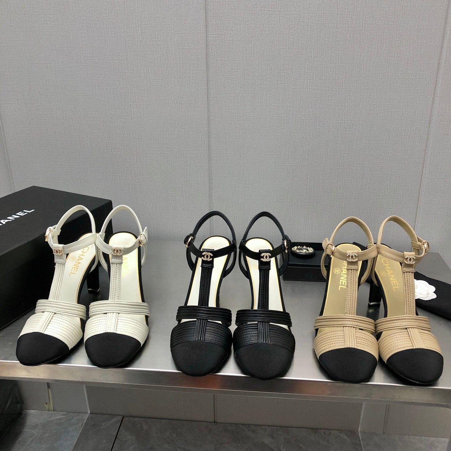 Chanel C buckle Rhinestone High Heels - Image 2