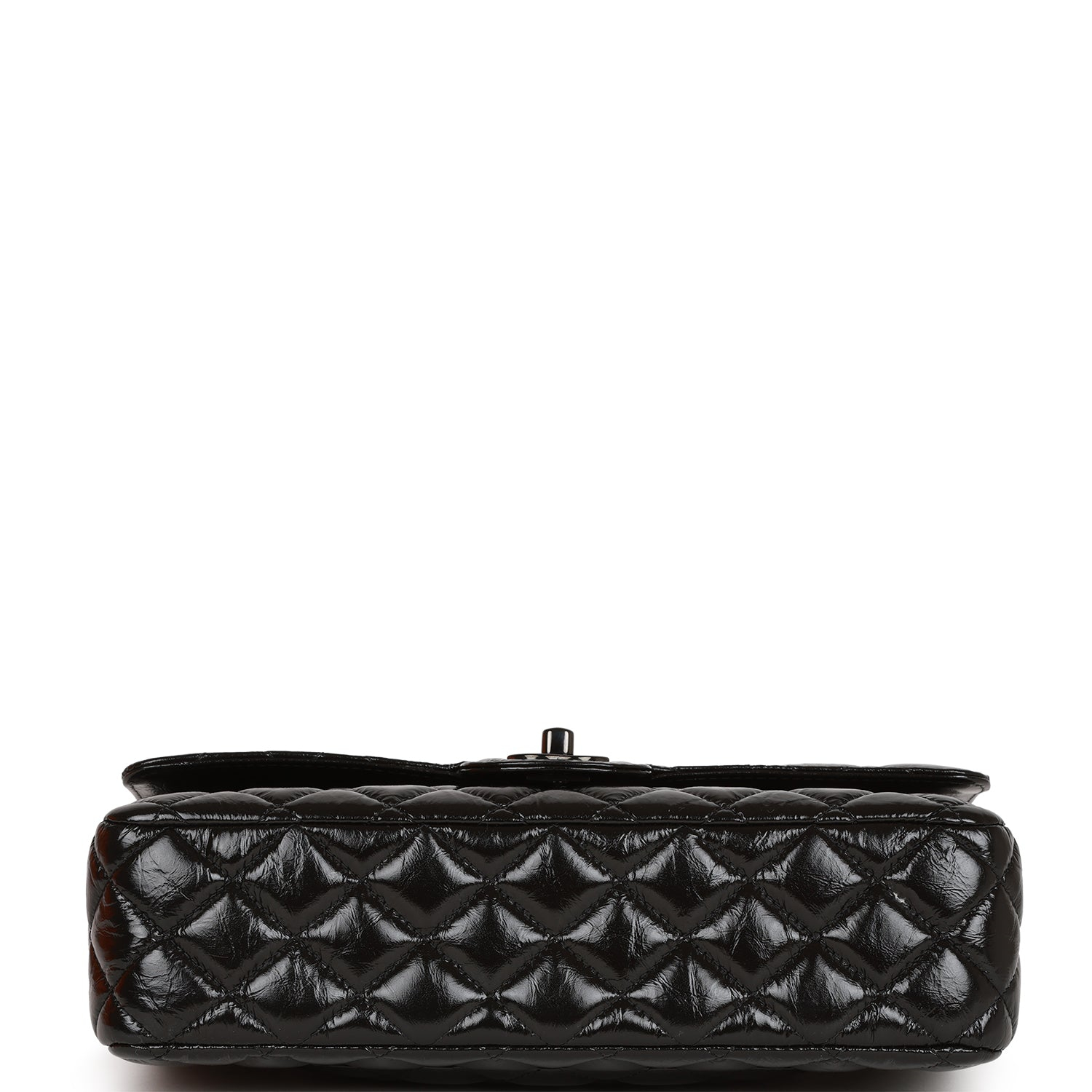 Chanel Classic Flag Bag Medium Classic Double Flap Bag SO Black Crumpled Calfskin Black Hardware - Image 6
