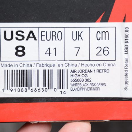 Air Jordan 1 High OG NRG Pine Green/Sail-Black 555088-302 - Image 9
