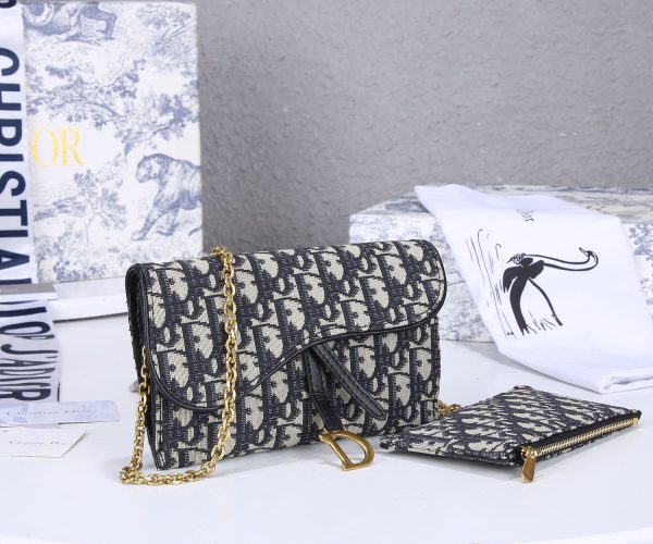 Dior SADDLE Bag Blue Dior Oblique Jacquard