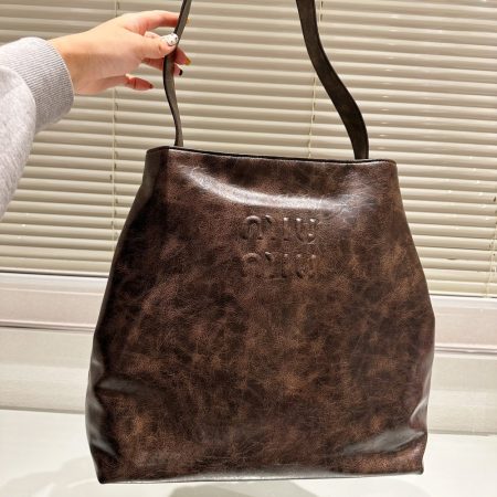 MIU MIU Hobo Leather Shoulder Handbag - Image 3