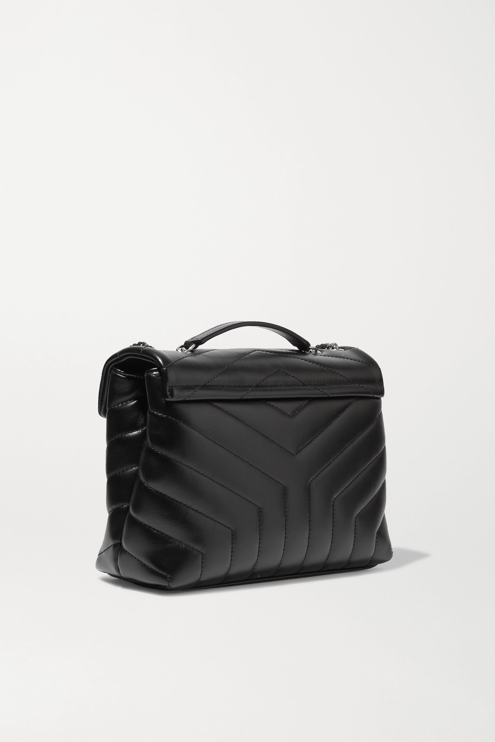 SAINT LAURENT Loulou small quilted leather shoulder bag black - Image 3