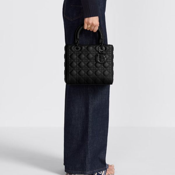 Dior The LADY DIOR Medium Bag-Matte cowhide leather