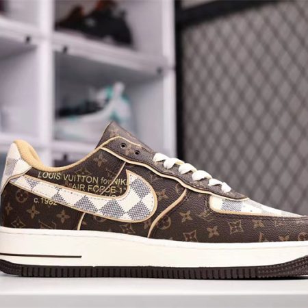 Nike Air Force 1 Low LV Monogram Brown Damier Azur - Image 15