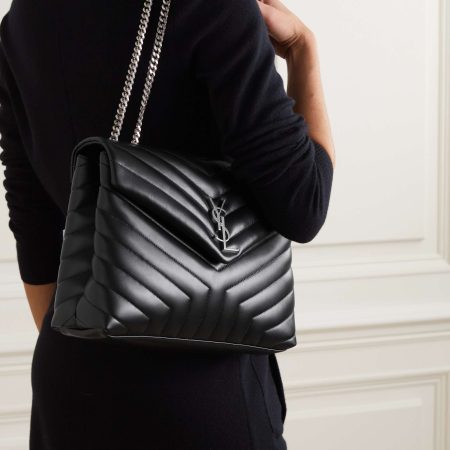 SAINT LAURENT Loulou medium quilted leather shoulder bag black - Image 5