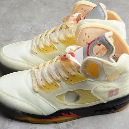 Off-White Air Jordan 5 Sail Fire Red DH8565-100 - Image 20